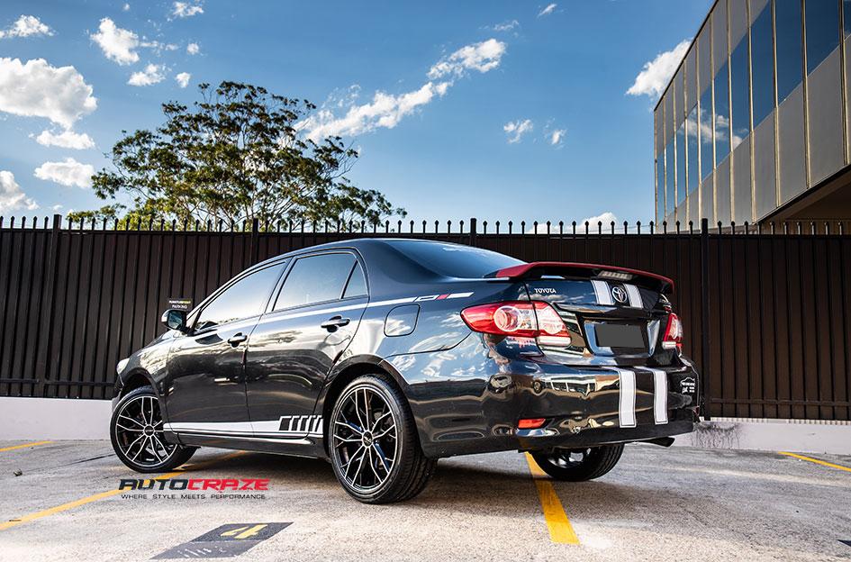 TOYOTA COROLLA HE907 GLOSS BLACK MACHINED FACE